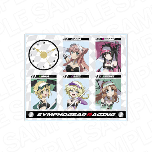 『戦姫絶唱シンフォギアXV』アクリルクロック マリア&調&切歌&セレナ&キャロル SYMPHOGEAR RACING ver.